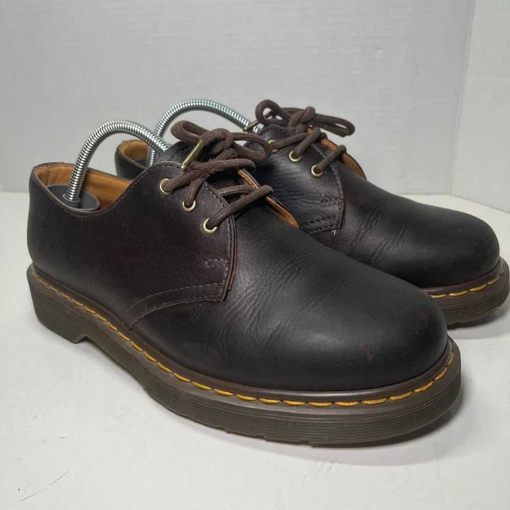 Dr. Martens 1461 For Life Men's 7 Brown Leather Oxford Slip Resistant AW004